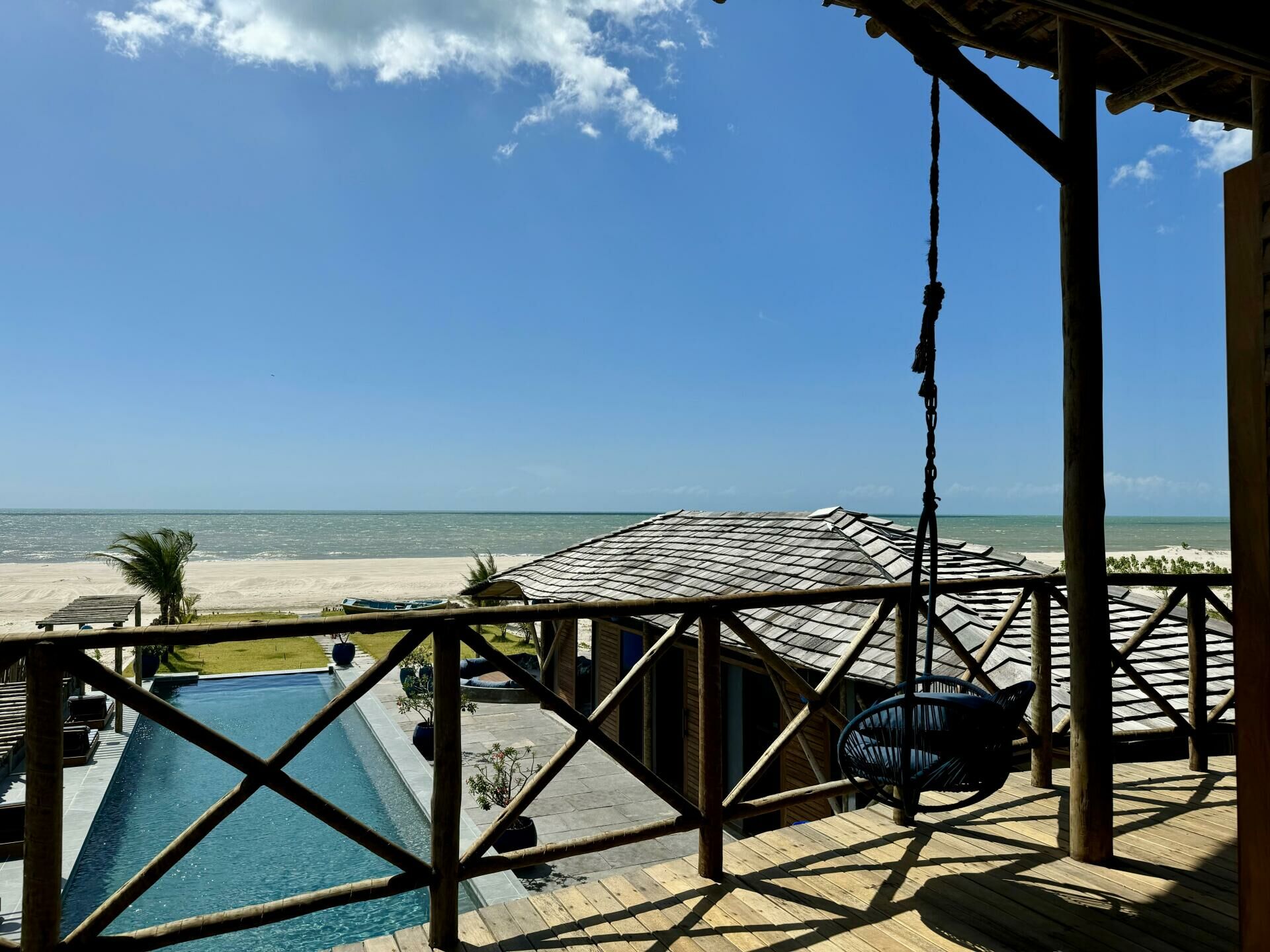 Imagem de Casa espaçosa, pé na areia, com vista maravilhosa, localizada no Preá